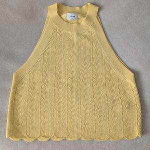 Wilfred sleeveless knit halter top - pale yellow